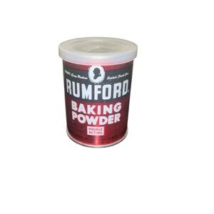 Vintage Rumford Baking Powder 4 oz Empty Tin Made‎ In USA